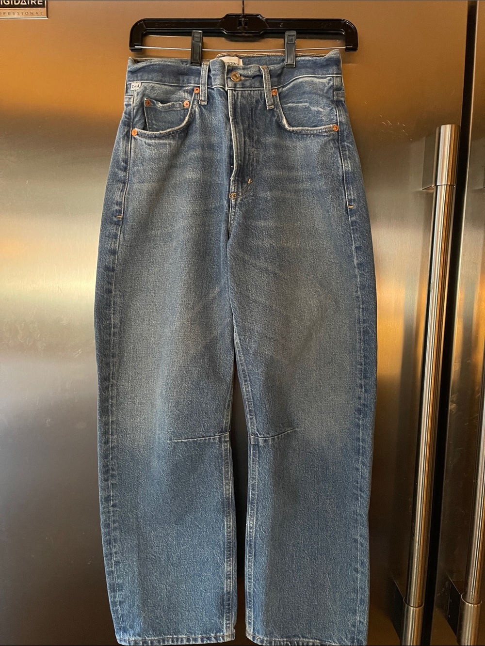 New citizens of humanity barrel faded jeans